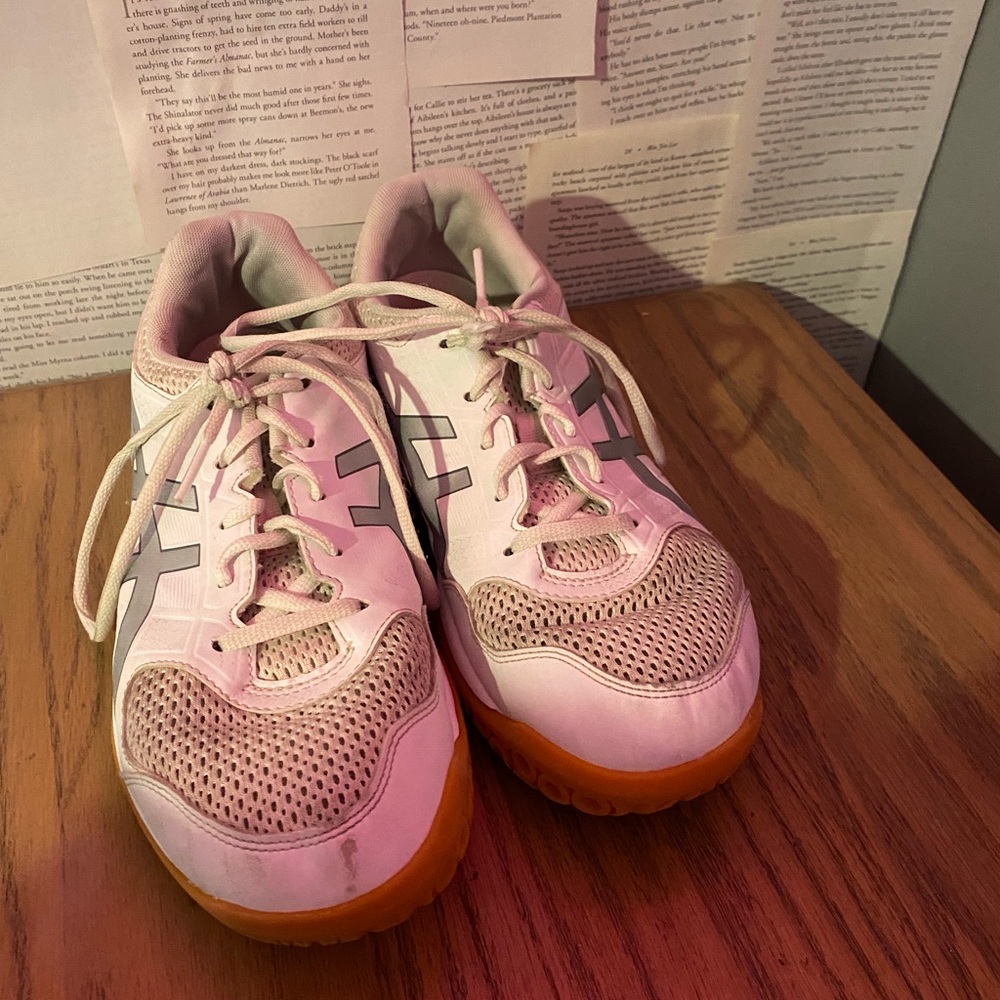 ASICS Gel Rocket B756Y Athletic Volleyball Shoes White Women's Size 8 US